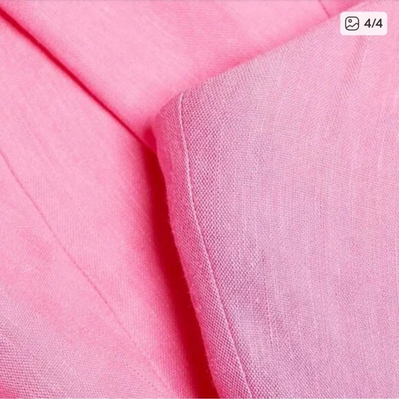 Milly Cameron Solid Linen Strapless Dress size 2 Pink Party Legally Blonde - Picture 10 of 15